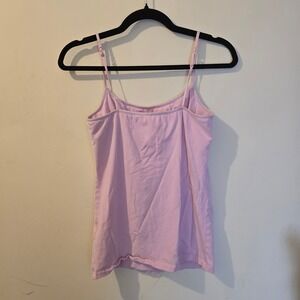 Aeropostale Womens Pink Cami Butterfly Logo Shelf Bra Spaghetti Strap Tank Top M
